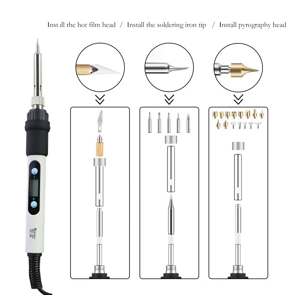 Adjustable Temperature Wood Burning & Soldering Pen Kit