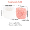 3D Rose Pillar Candle Silicone Mold for DIY Crafting