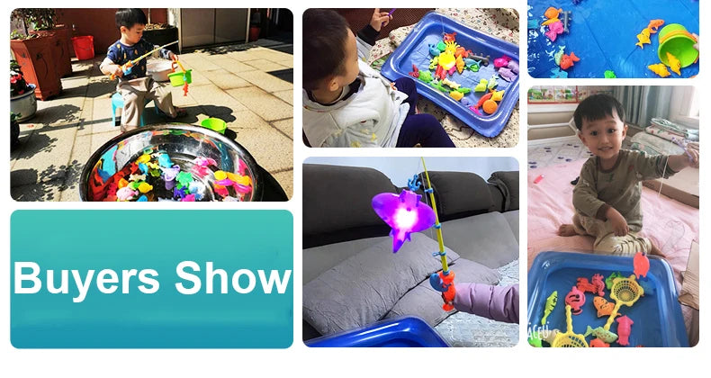 Magnetic Fishing Game with Inflatable Pool