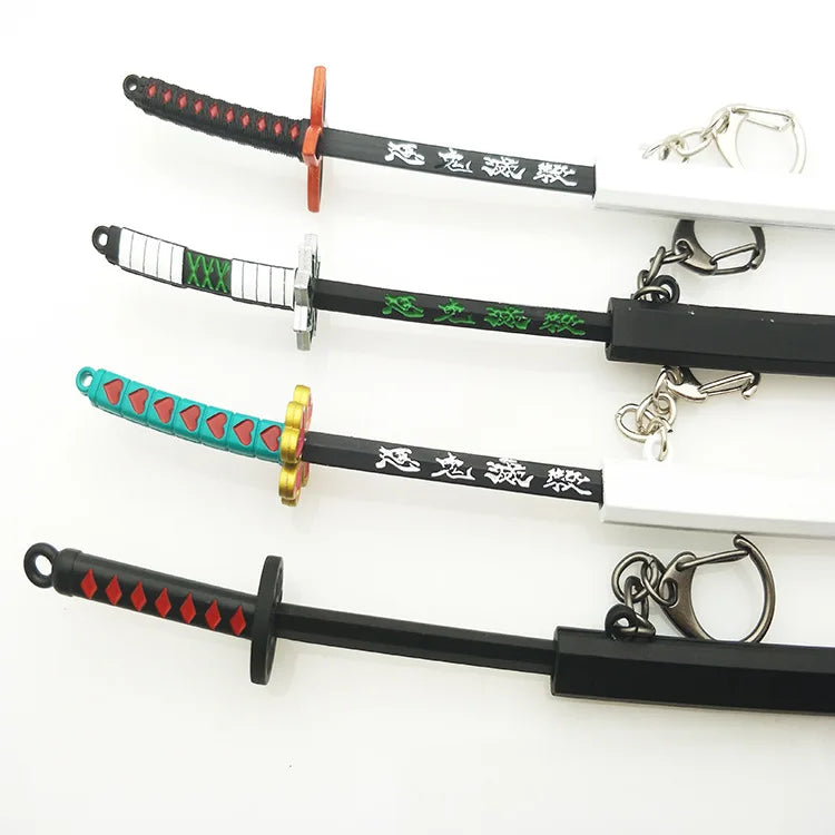 Metal Demon Slayer Katana Replica – Tanjiro Inspired Mini Samurai Sword