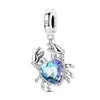 Sterling silver charm pendant set featuring starfish, sea turtle, and whale shark designs.