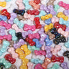 Colorful UV Bowtie Acrylic Beads for Jewelry Making (50-Pack)