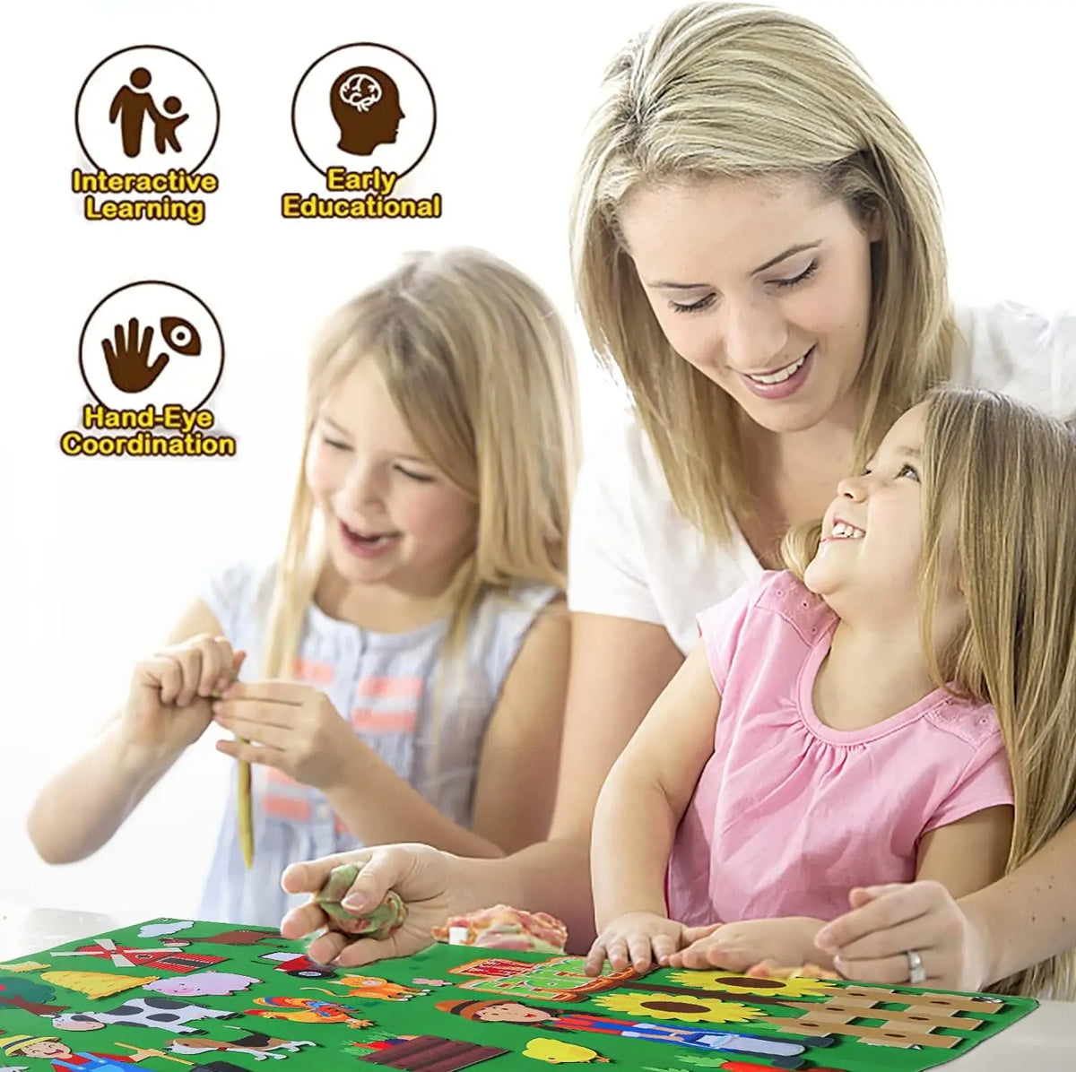 Farm Animals Felt Story Board Set for Early Learning