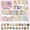 A collection of 62 pieces of cartoon mini town diorama stickers and embellishments for scrapbooking