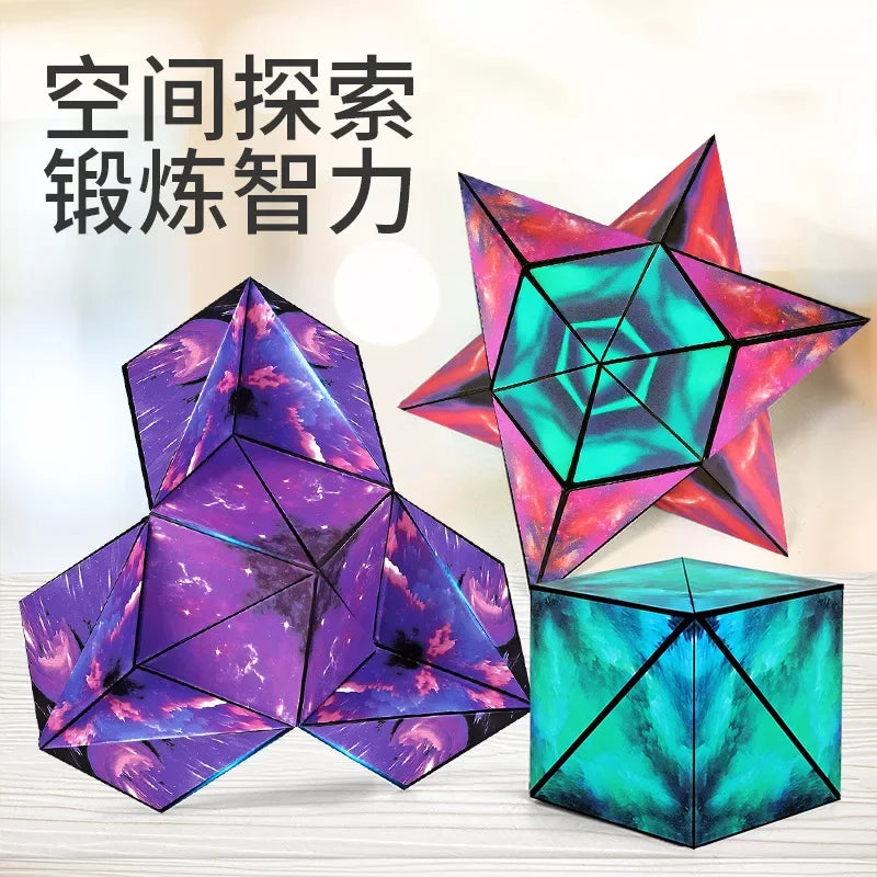 Magnetic Fidget Cube - Transformable 3D Puzzle Stress Reliever