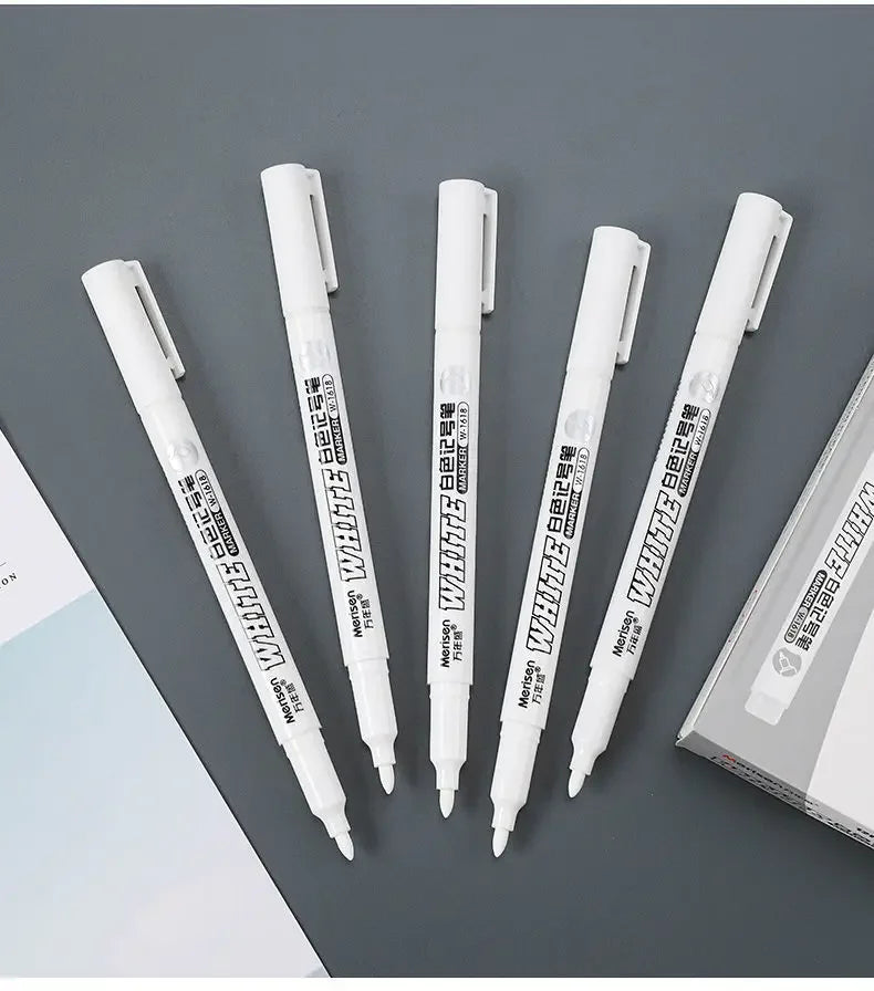 White Oily Marker Pens for DIY Art & Craft Projects