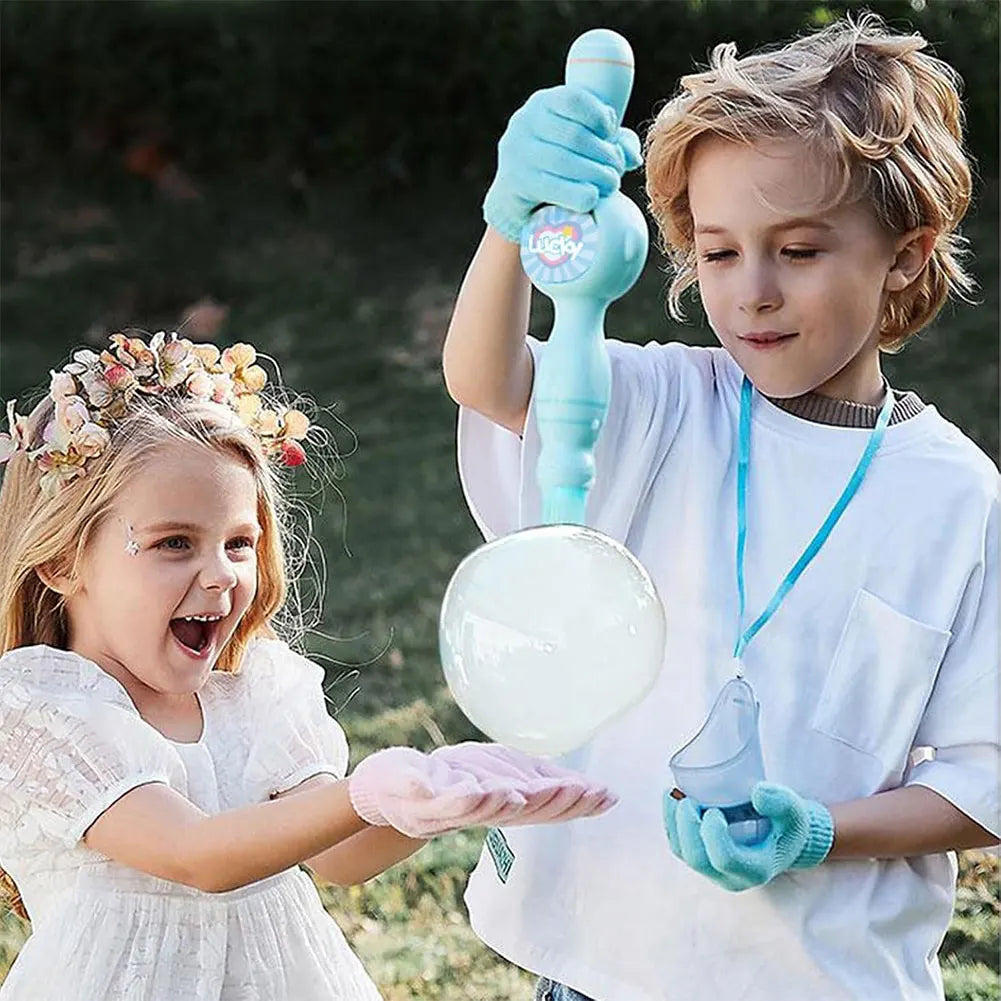 Portable Smoke Bubble Machine with LED Lights