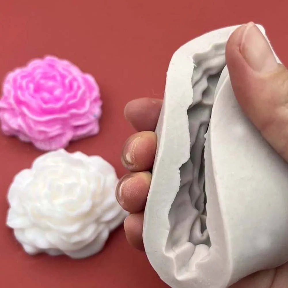 Peony Flower Silicone Mold for Soap, Candle & Resin Crafts