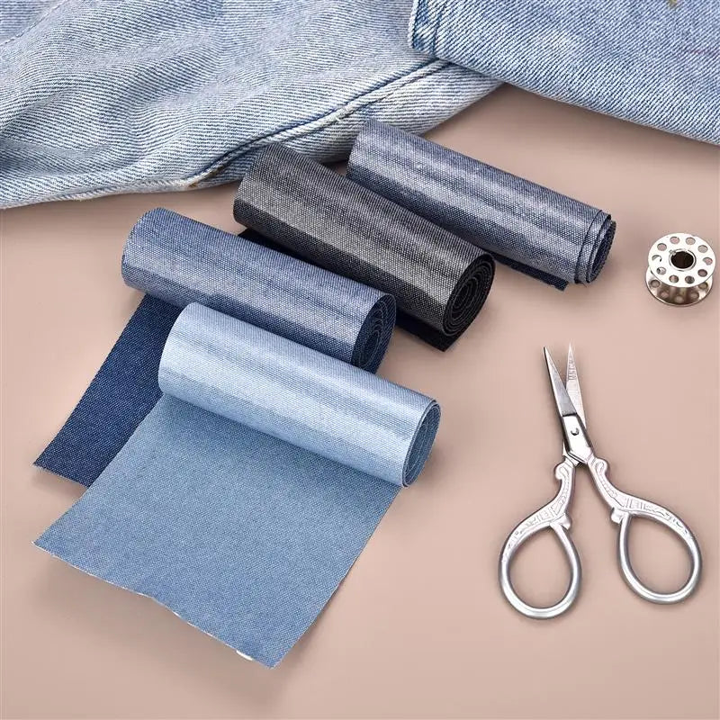 Denim Iron-On Repair Patches (8x51cm)