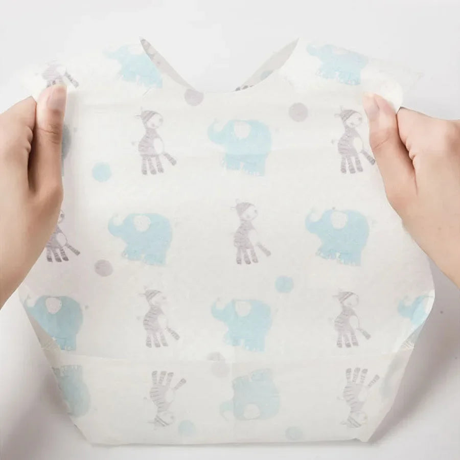 Disposable Baby Bibs (10-Pack) – Soft, Leakproof & Hygienic for Mess-Free Mealtimes