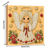 Framed pearl and diamond art kit featuring a gold-framed angel with sparkling white feathers and red accents
