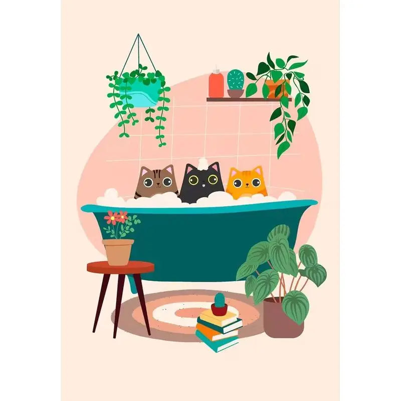 Black Cat & Plant Paint by Numbers Kit