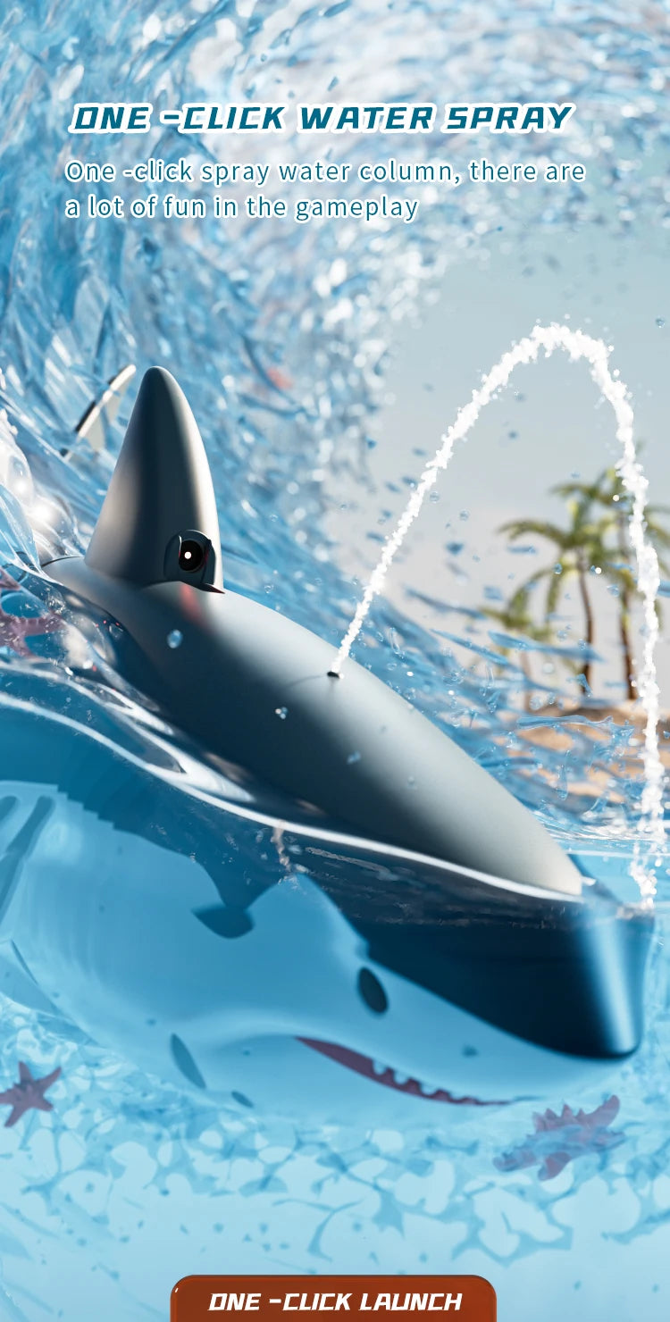 Realistic Remote Control Shark Toy with Rechargeable Battery