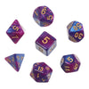 7-Piece Polyhedral Dice Set with Dual-Color Design for RPG and Tabletop Games