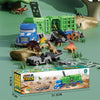 Dinosaur Transport Truck Playset with 12 Figures and 2 Mini Cars