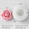 A pink multi-flower silicone mold with a finished size of 4.8x4.7x2.6 cm and a weight of about 19g.