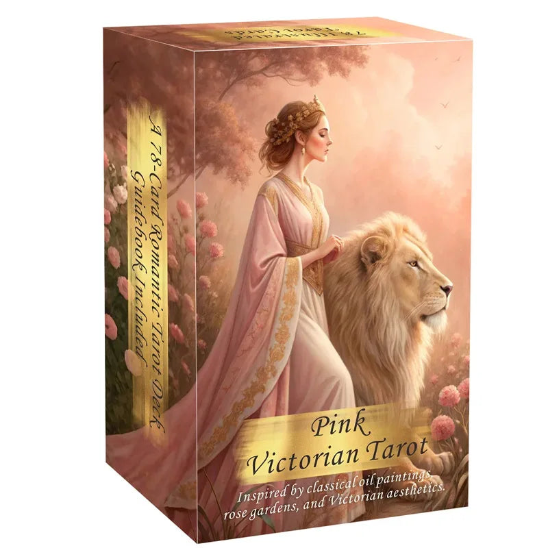 Pink Victorian Tarot Cards Deck – 78 Vintage Aesthetic Cards for Beginners