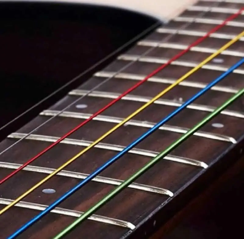 Colorful Acoustic Guitar Strings – Rust-Resistant Copper Alloy Set of 6