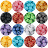 A collection of colorful rhinestone resin bayberry beads for jewelry making in various shades and textures.