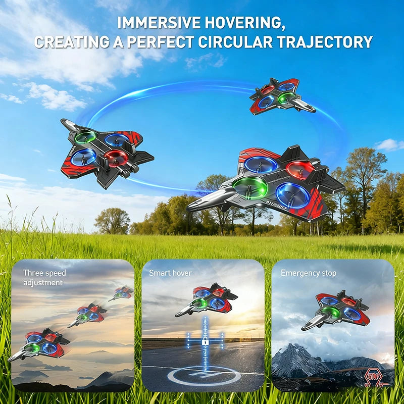 Foam RC Stunt Airplane with LED Lights and 360° Flips