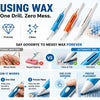 A blue and orange pen dispenser for wax-free diamond painting, showing various usage methods.