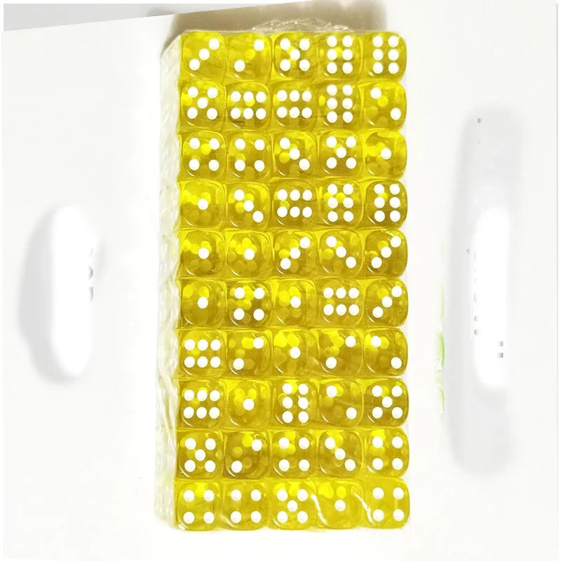 Translucent Acrylic D6 Dice Set – 100 Multicolor Dice for RPG & Board Games