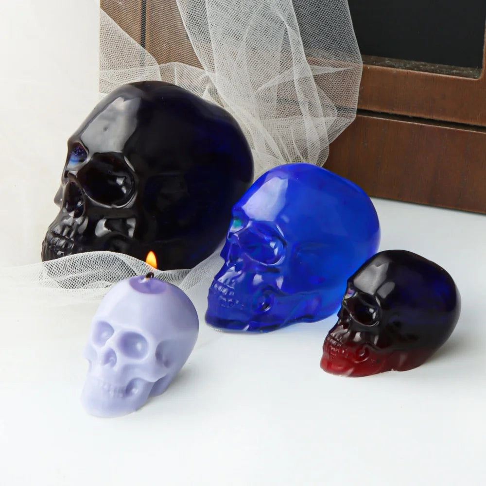 3D Skull Silicone Mold for Candle Making & Resin Crafts