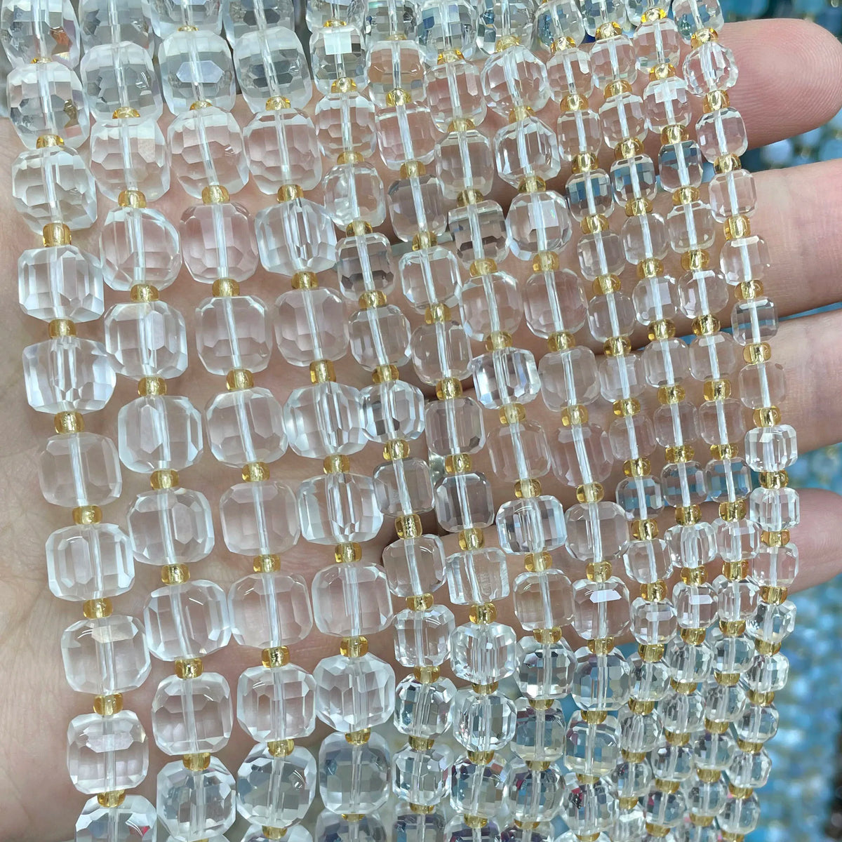 Natural Stone Faceted Beads for Jewelry Making