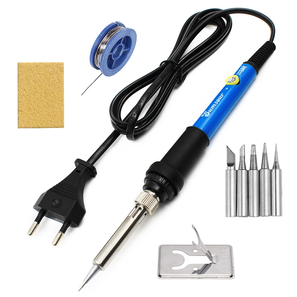 Precision soldering iron kit showing the iron, cable, and tips for electronics work.