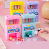 Kids Interactive Vending Machine Toy with Mini Drinks and Coins
