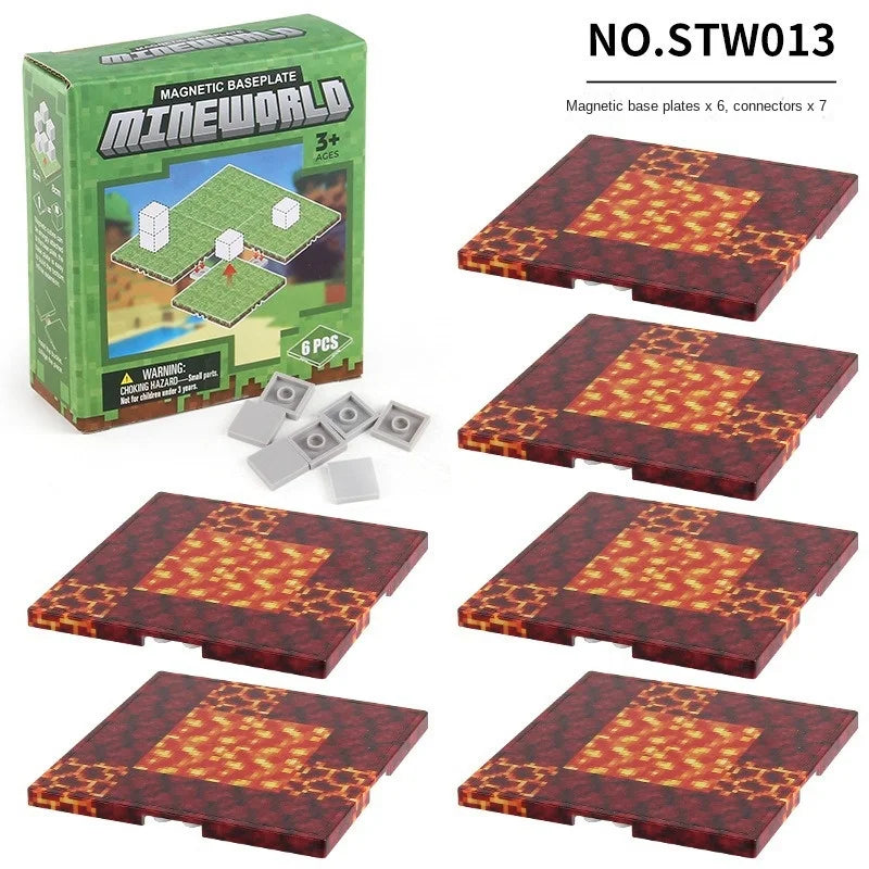 Magnetic Building Block Base Plates for Creative Play