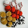 Handmade Crochet Hacky Sack Footbag Set