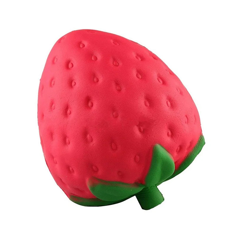 Giant Strawberry Squishy Stress Relief Toy – Soft Sensory Fidget for Calm & Relaxation