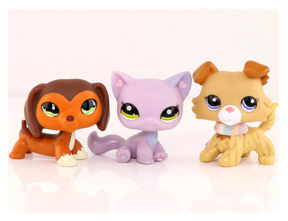 Realistic Mini Animal Figurine Set - Dogs, Cats & Fox