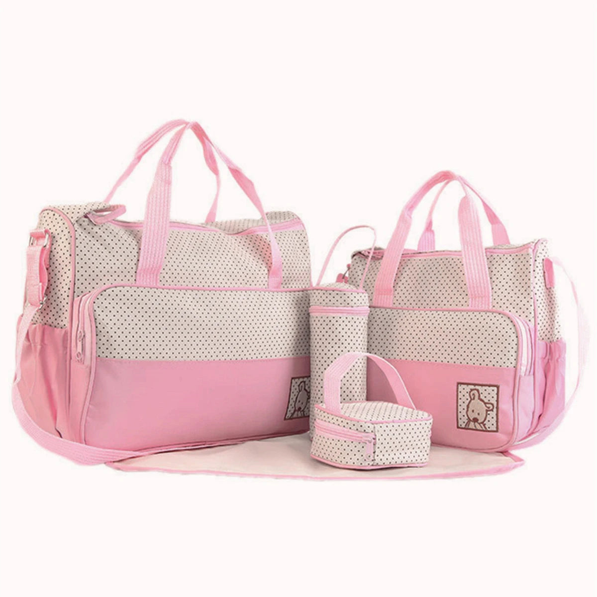 Multifunctional Crossbody Diaper Bag with Five-Piece Set