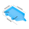 A blue large diamond painting tray with a pop-up plug for bead sorting, shown from above.