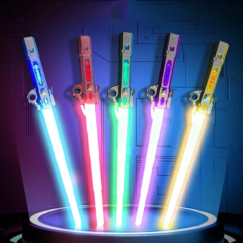 Telescopic Glow Sword with Music & Rotating Lights