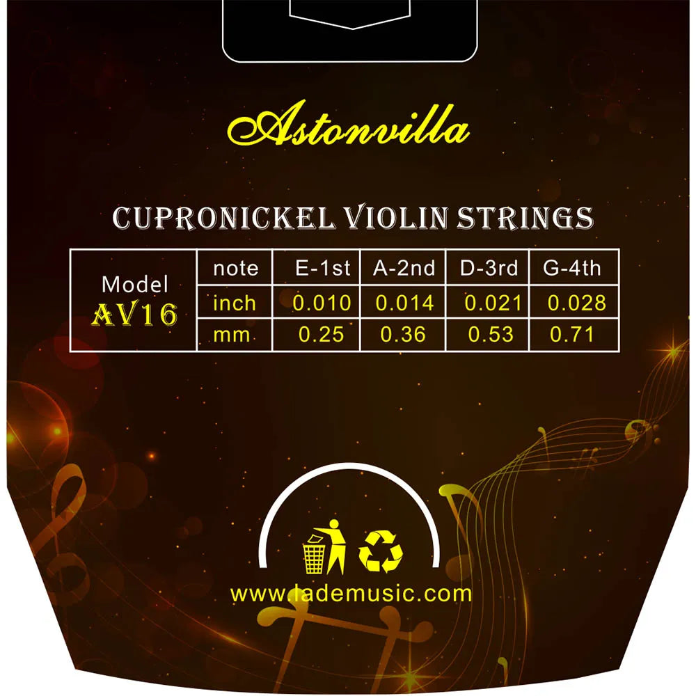 Professional Nickel-Silver Wound Violin String Set