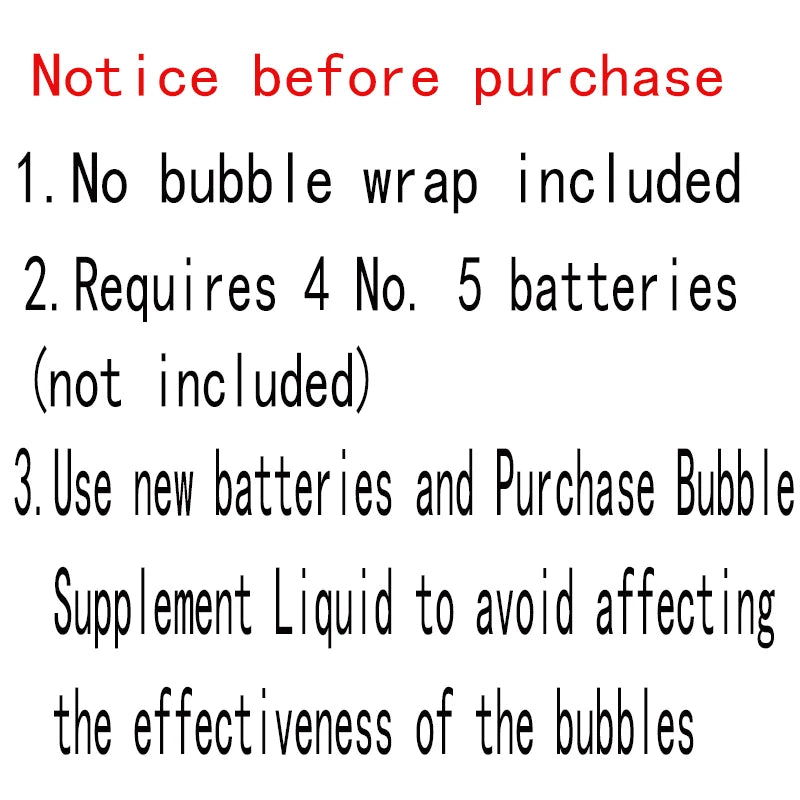 Automatic Bubble Gun with Lights and Sound