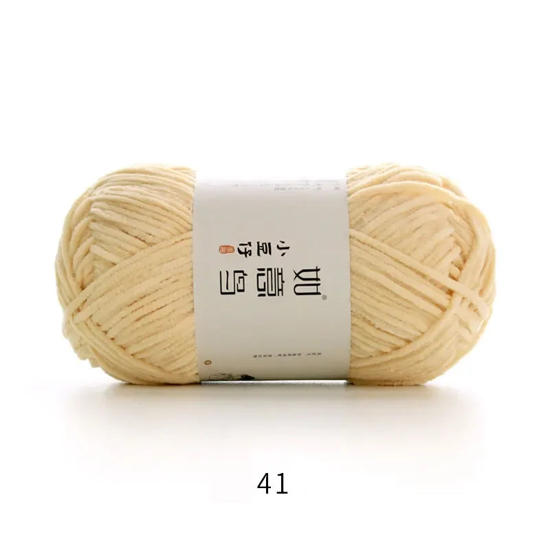 Soft Chenille Yarn for Knitting & Crochet - 50g Ball
