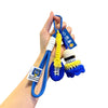 Crochet Badminton Keychain - Cute Knitted Sports Bag Charm