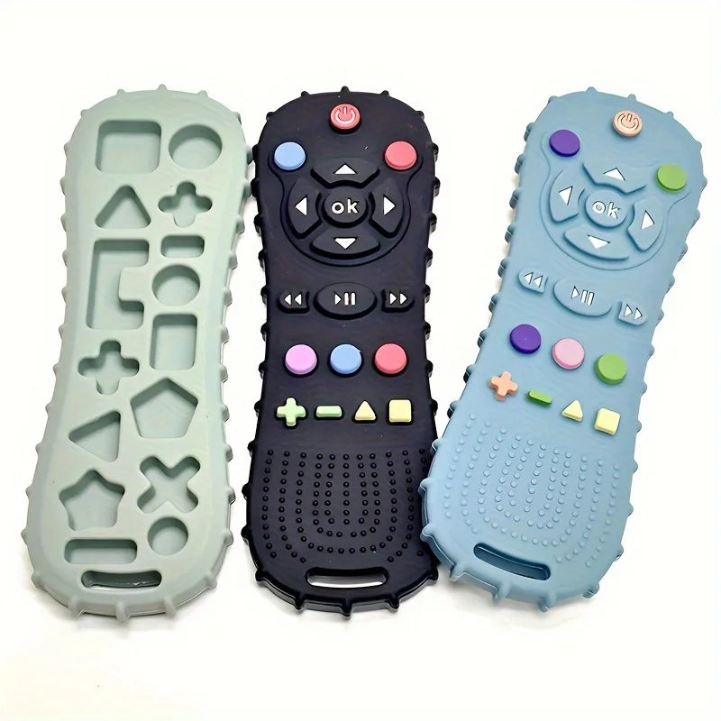 Baby Silicone Teether Toy Shaped Like a Remote Control