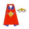 Red superhero cape and mask set for kids dress-up
