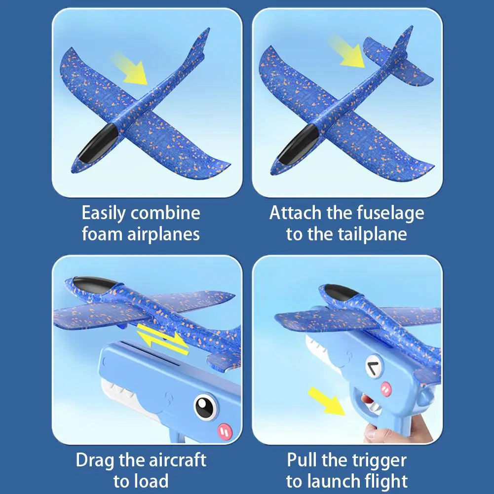 Catapult Foam Glider Plane Launcher Toy