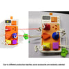 An interactive busy board featuring various colorful accessories, lights, and sounds on a white background.