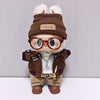 Retro Leather Jacket for 15/17cm Labubu Dolls