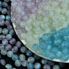 Fine Flashing Resin Beads, Round Loose Beads for Jewelry Making