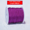 A spool of deep purple nylon knotting cord for jewelry making, 50 meters long.