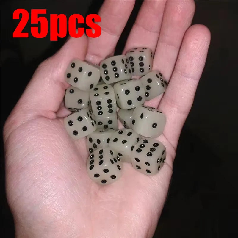 Glow-in-the-Dark Acrylic Dice Set for Games and Parties
