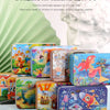 A colorful 60-piece wooden jigsaw puzzle featuring various animals and vehicles for children.